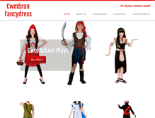 Tablet Screenshot of cwmbranfancydress.com